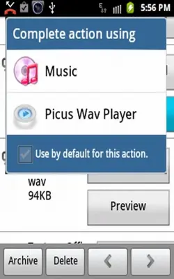 Picus Wav Player android App screenshot 1